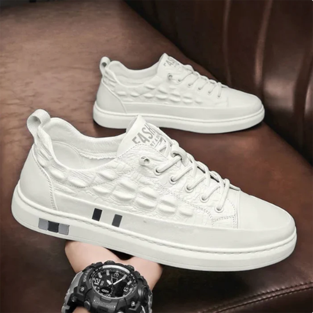Branko | Zachte ademende PU leren herfstsneakers voor heren met verfijnde luxe afwerking