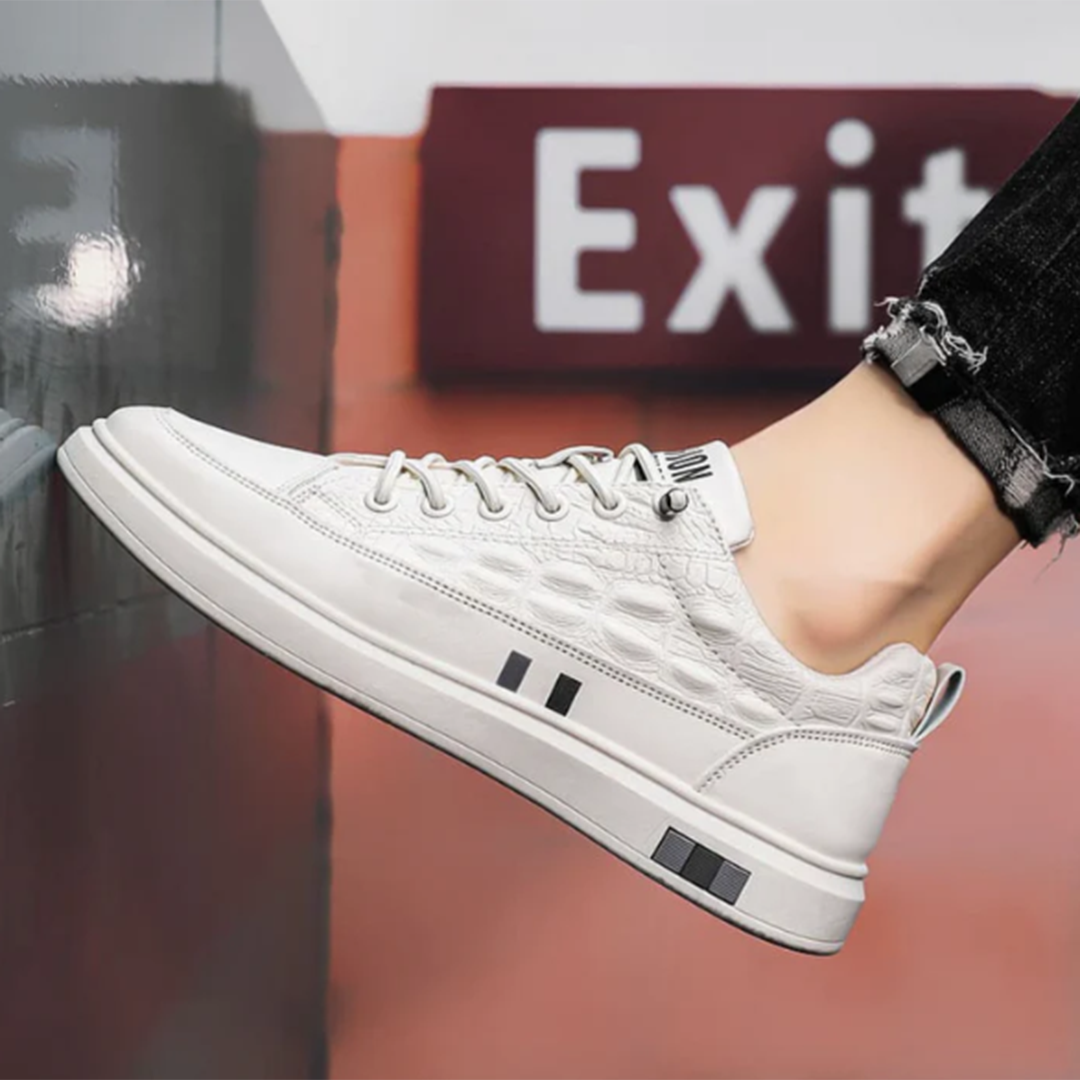 Branko | Zachte ademende PU leren herfstsneakers voor heren met verfijnde luxe afwerking