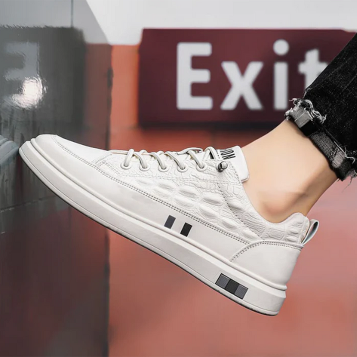 Branko | Zachte ademende PU leren herfstsneakers voor heren met verfijnde luxe afwerking