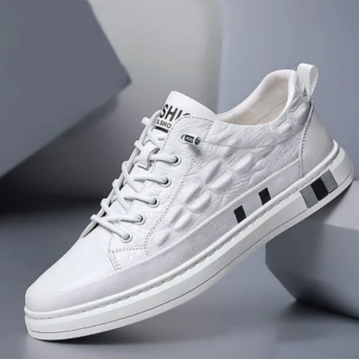 Branko | Zachte ademende PU leren herfstsneakers voor heren met verfijnde luxe afwerking
