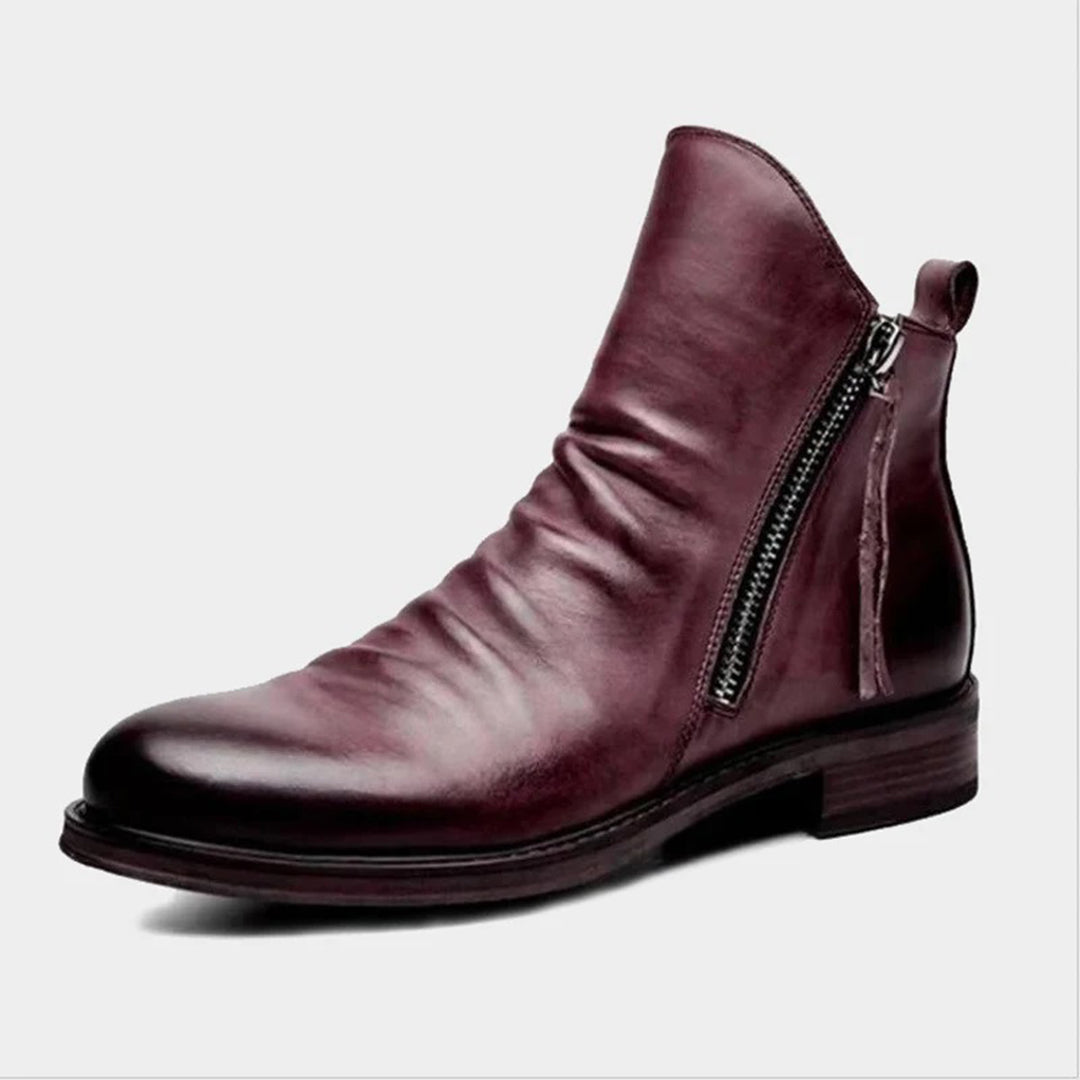 Haylom | Antislip PU leren herfstlaarzen voor heren met comfortabele pasvorm en ritssluiting