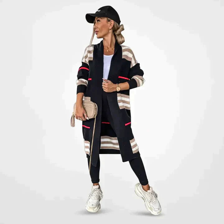 Lois | Lang gebreid vest voor dames
