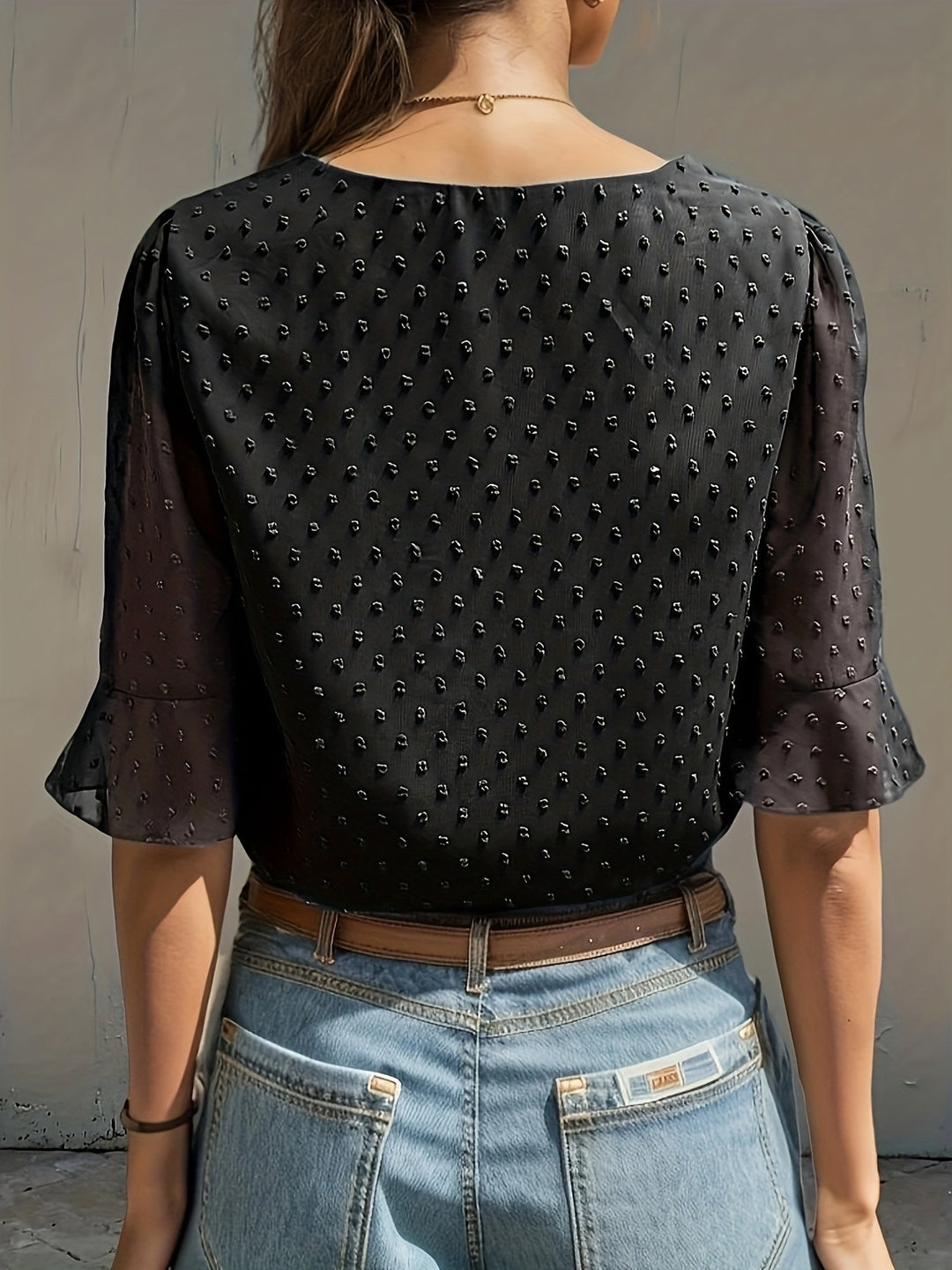 Nina - Dames Blouse - Losse Pasvorm van Chiffon