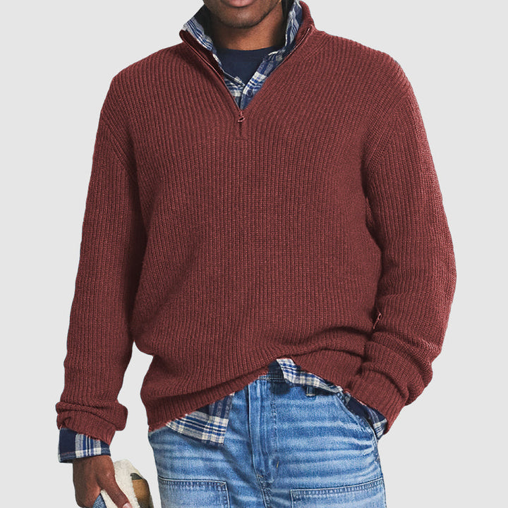 Henrik | Comfortabele trui voor heren met half-zip design