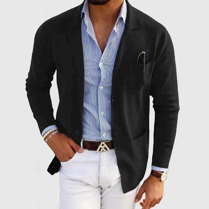 Damien | Lichtgewicht ademend katoenmix herfst vest voor heren met blazer-look en elegante afwerking
