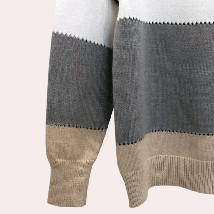 Cheyenne | Zachte gebreide herfsttrui voor dames met luipaardprint en oversized pasvorm