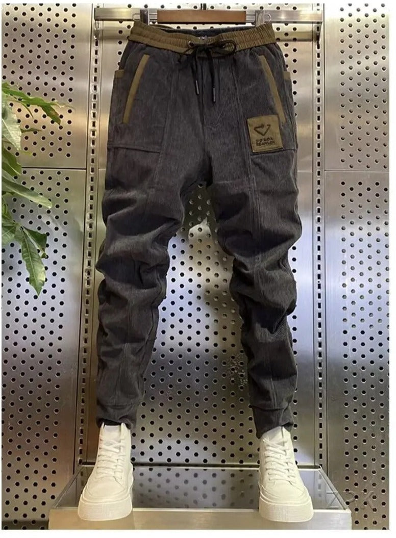 Heren joggingbroek corduroy – Cargomodel met retro uitstraling en modern comfort