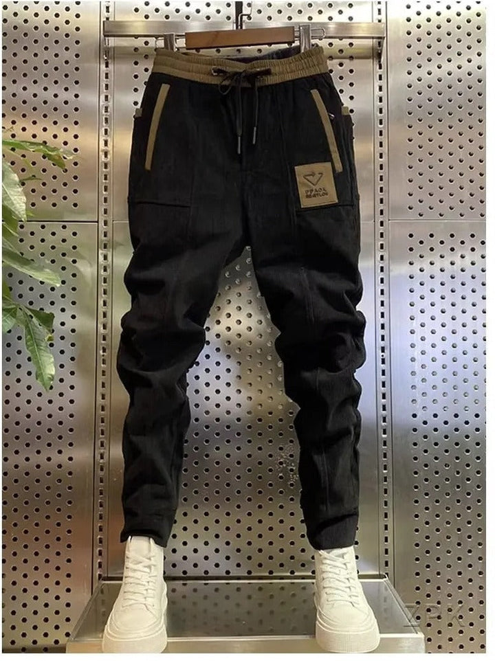 Heren joggingbroek corduroy – Cargomodel met retro uitstraling en modern comfort