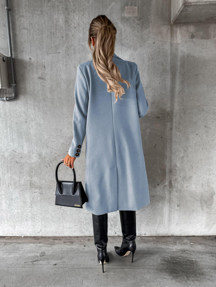 Celeste | Warme elegante wollen herfstjas voor vrouwen met double-breasted silhouet