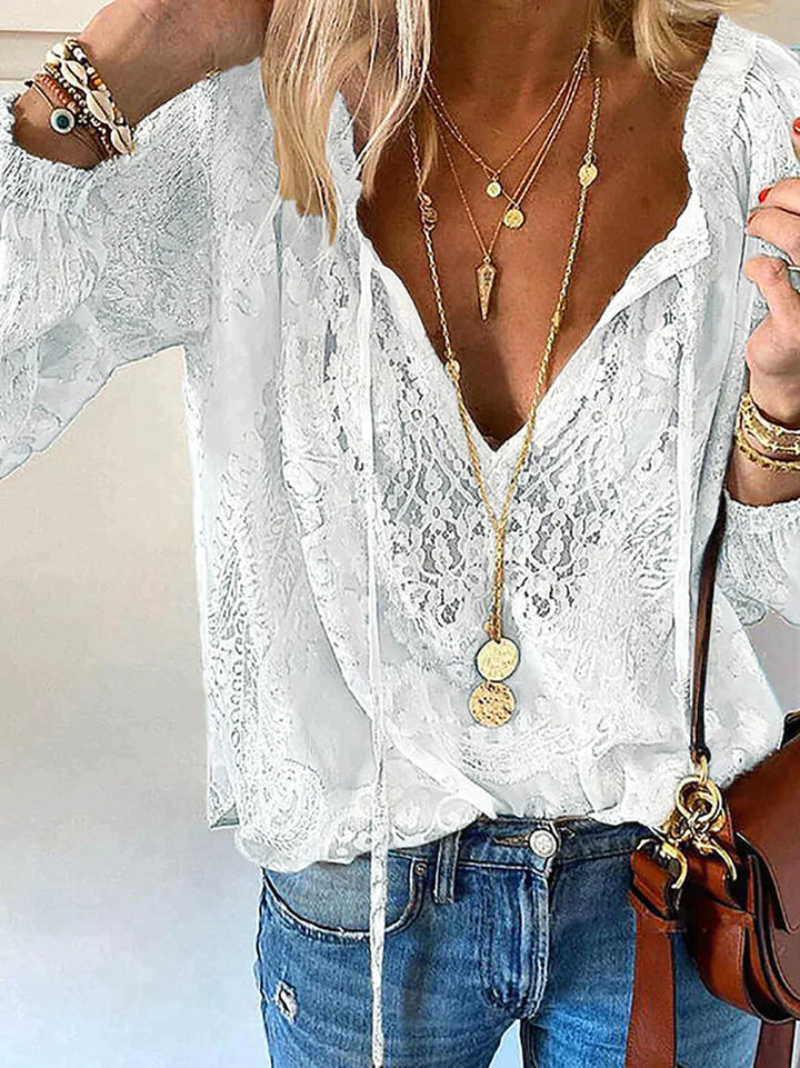 Juliette - Dames Blouse - Met Fijne Kanten Details
