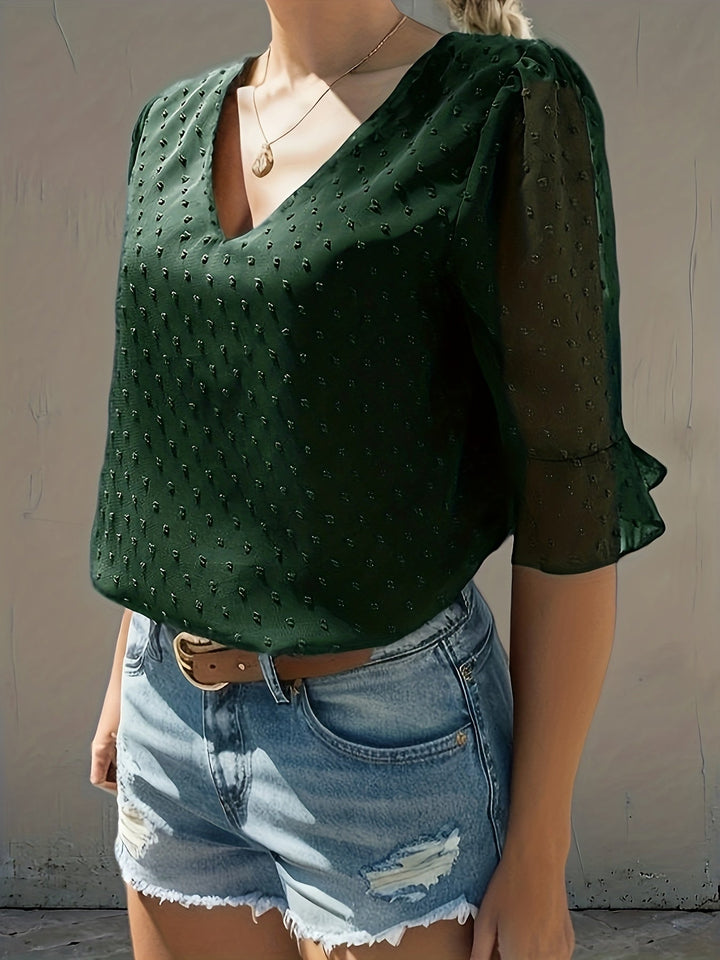 Nina - Dames Blouse - Losse Pasvorm van Chiffon