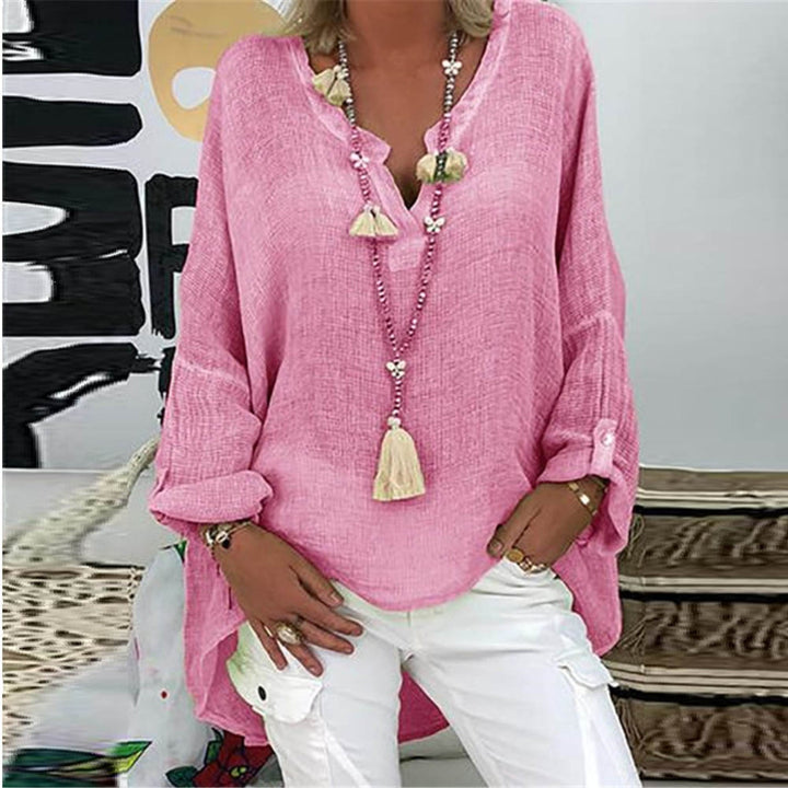 Valerie - Dames Linnen Blouse - Stijlvol Ontwerp met Comfortabele Pasvorm