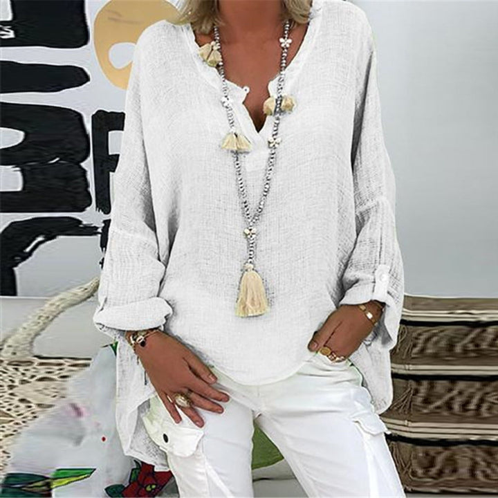 Valerie - Dames Linnen Blouse - Stijlvol Ontwerp met Comfortabele Pasvorm