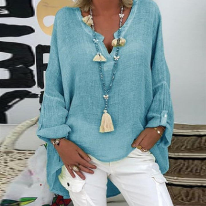 Valerie - Dames Linnen Blouse - Stijlvol Ontwerp met Comfortabele Pasvorm