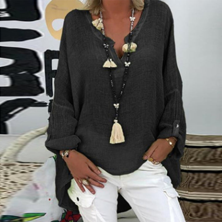 Valerie - Dames Linnen Blouse - Stijlvol Ontwerp met Comfortabele Pasvorm