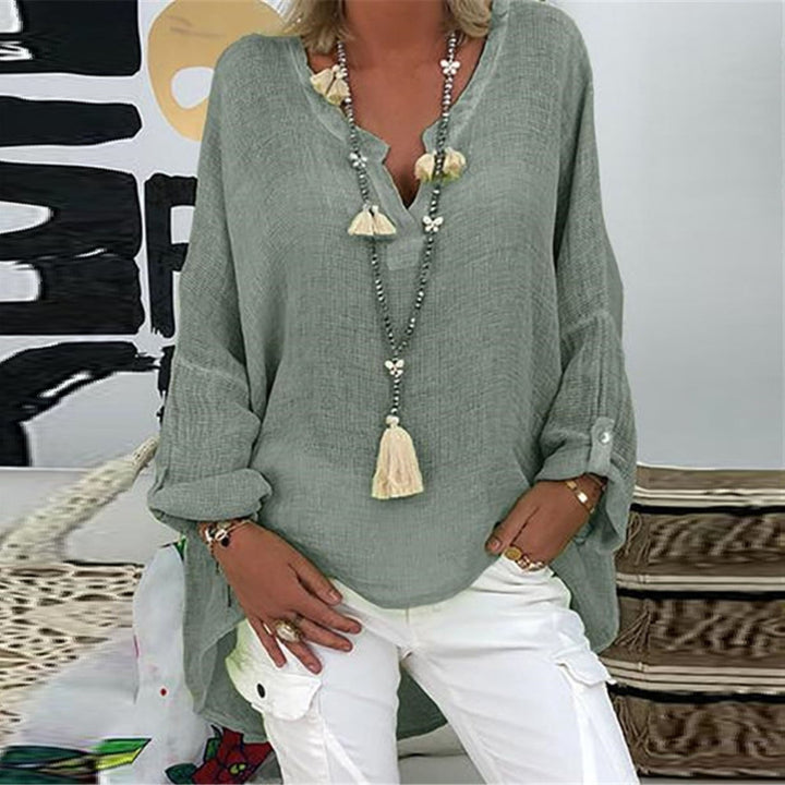 Valerie - Dames Linnen Blouse - Stijlvol Ontwerp met Comfortabele Pasvorm