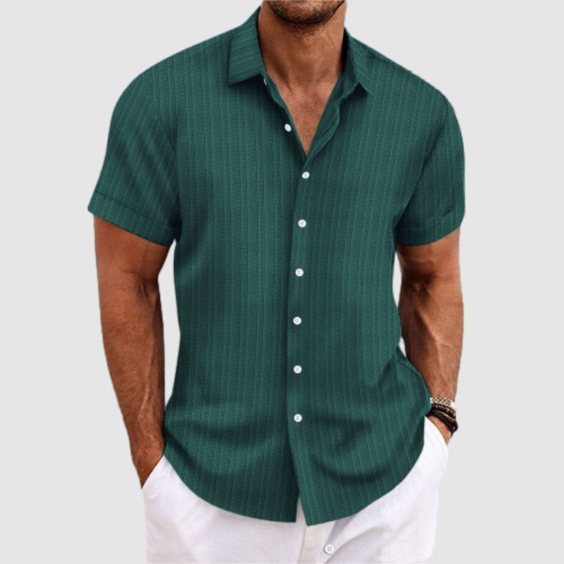 Heren overhemd korte mouw loose fit – Ademend en comfortabel voor een relaxte zomerse stijl