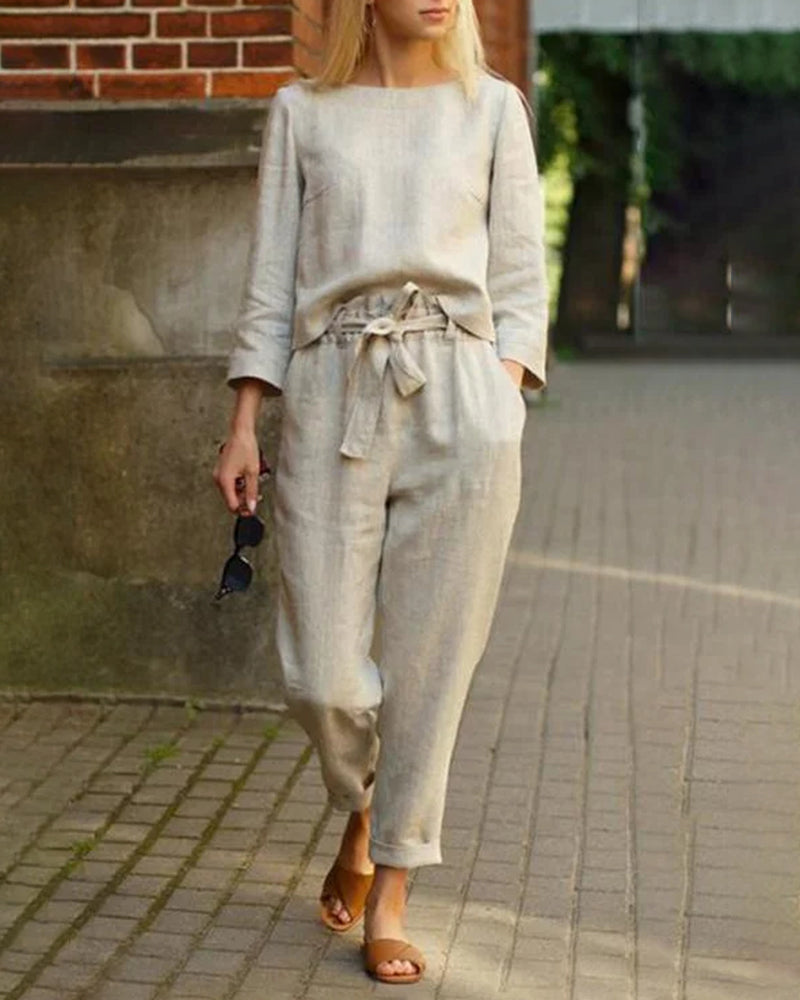 Lotte - Dames Tweedelige Set - Eenvoudige en Elegante Outfit