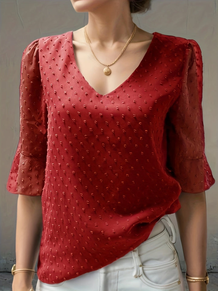 Nina - Dames Blouse - Losse Pasvorm van Chiffon