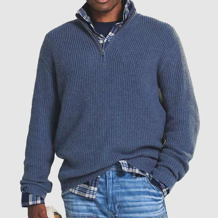 Henrik | Comfortabele trui voor heren met half-zip design