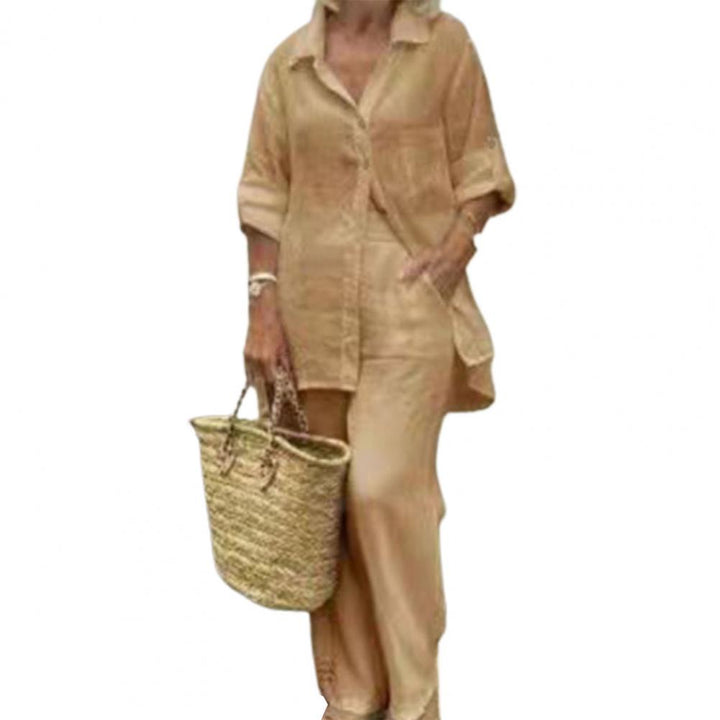 Lotte - Dames Blouse en Broek Set - Losvallend voor een Casual Stijl