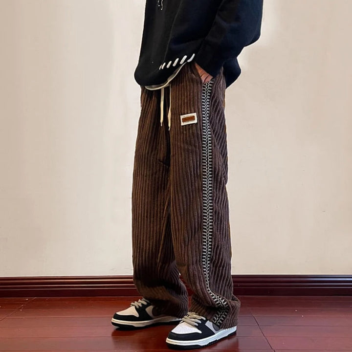 Heren corduroy joggingbroek – Zachte ribstof en relaxte pasvorm voor stijlvolle ontspanning