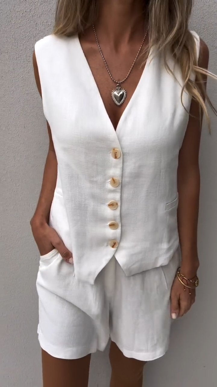 Maren - Dames Tweedelige Set met Gilet - Elegante en Moderne Look