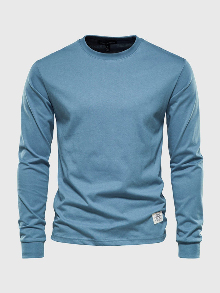 Lars | Zacht ademend katoen longsleeve shirt voor heren met tijdloze pasvorm