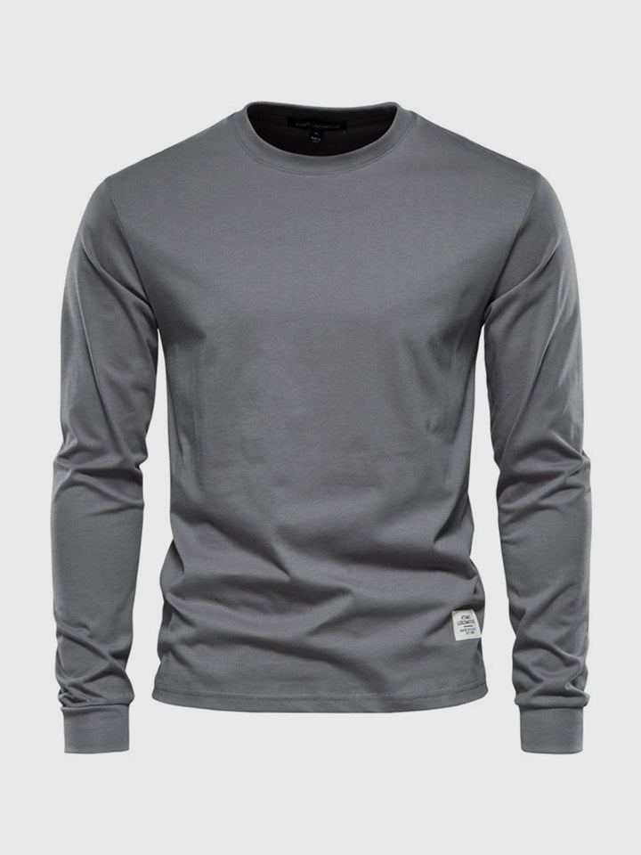 Lars | Zacht ademend katoen longsleeve shirt voor heren met tijdloze pasvorm