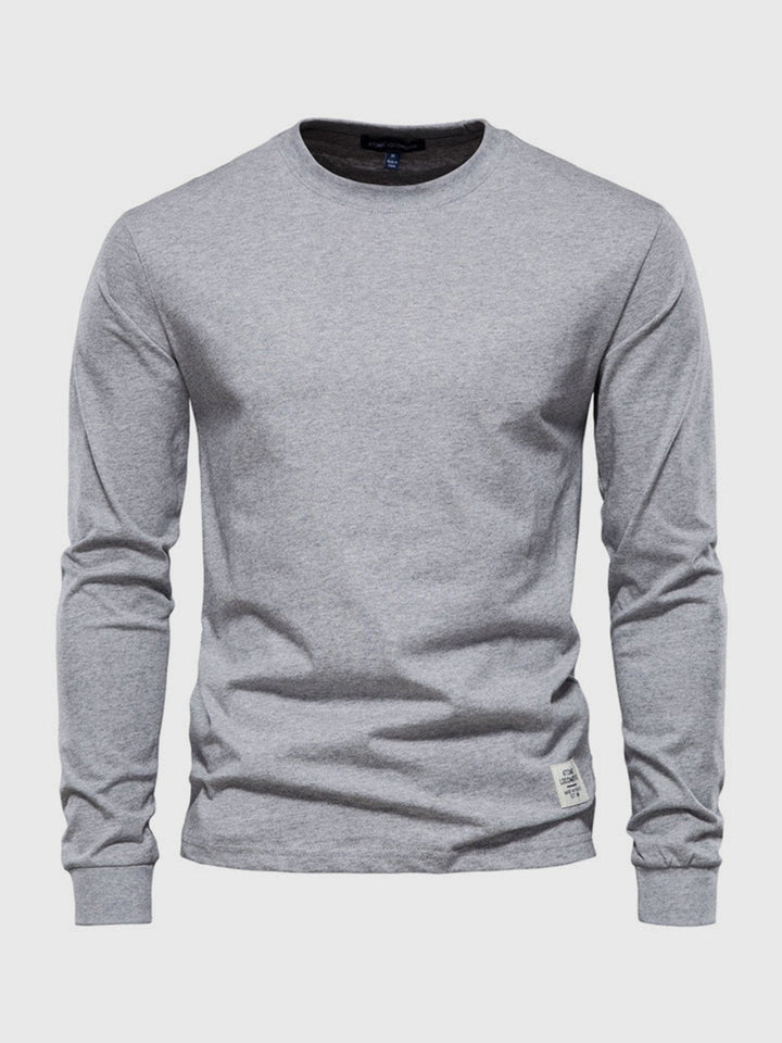 Lars | Zacht ademend katoen longsleeve shirt voor heren met tijdloze pasvorm