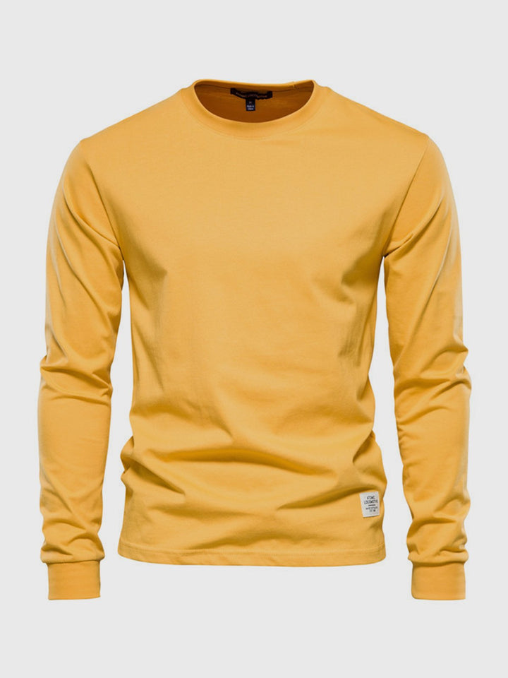 Lars | Zacht ademend katoen longsleeve shirt voor heren met tijdloze pasvorm