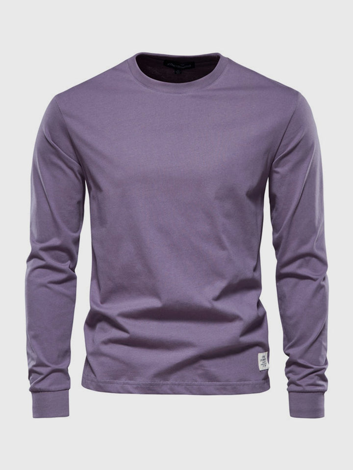 Lars | Zacht ademend katoen longsleeve shirt voor heren met tijdloze pasvorm