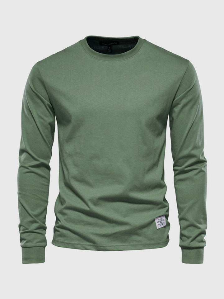 Lars | Zacht ademend katoen longsleeve shirt voor heren met tijdloze pasvorm