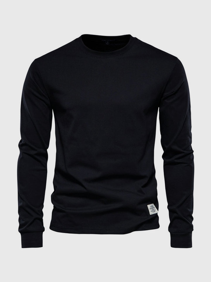 Lars | Zacht ademend katoen longsleeve shirt voor heren met tijdloze pasvorm