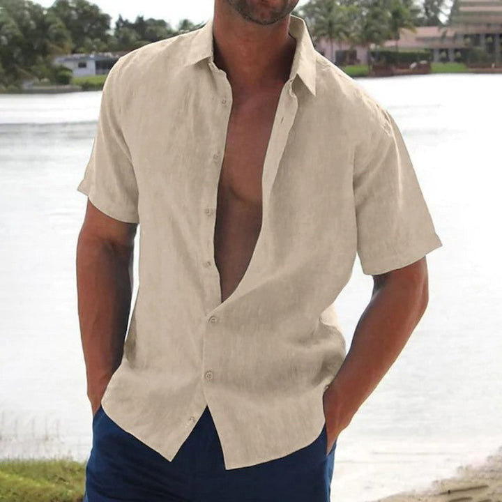 Heren overhemd korte mouw – Casual linnen shirt voor stijlvolle zomerdagen
