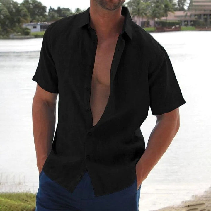 Heren overhemd korte mouw – Casual linnen shirt voor stijlvolle zomerdagen