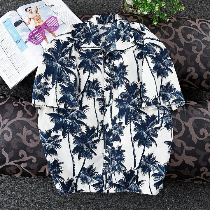 Herenoverhemd korte mouw met tropische print – Luchtig, opvallend en perfect voor de zomer