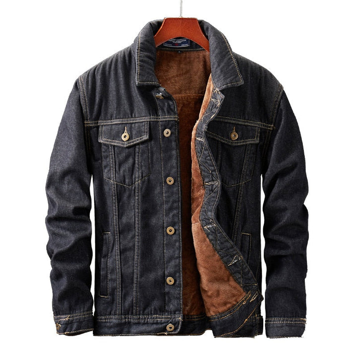 Noah | Winter denimjas met sherpa voering voor heren