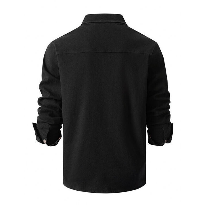 Bastien | Duurzaam ademend katoenen shirt voor heren met functionele borstzakken in utility-stijl