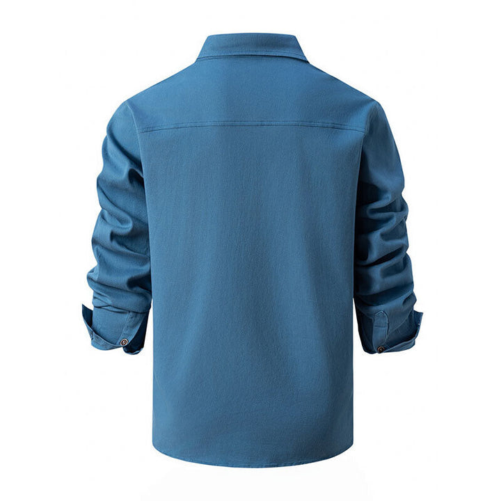 Bastien | Duurzaam ademend katoenen shirt voor heren met functionele borstzakken in utility-stijl