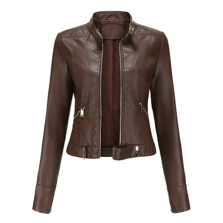 Amélie | Elegante leren jas voor dames met tijdloos design