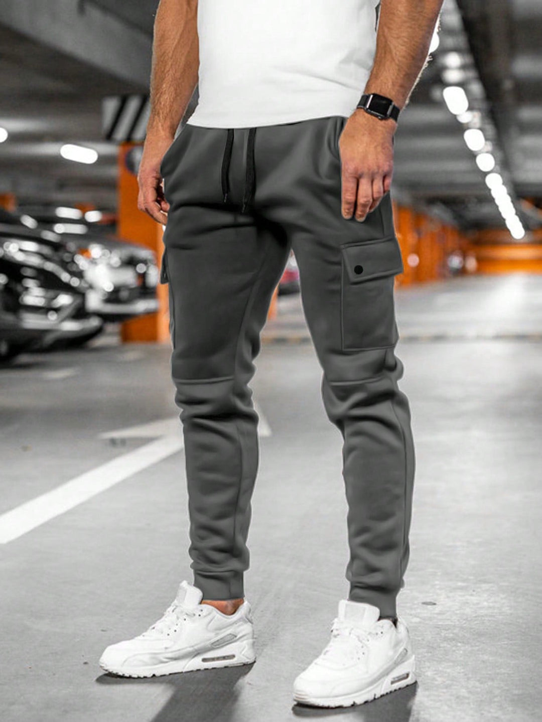 Heren joggingbroek cropped – Moderne fit met praktische details voor comfort in stijl