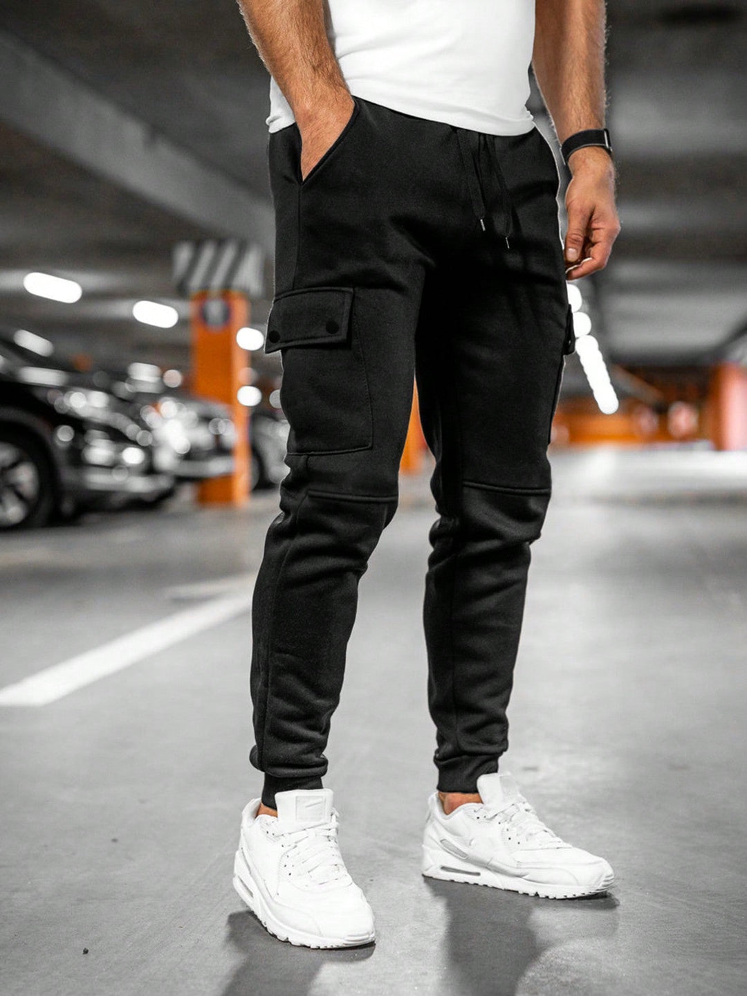 Heren joggingbroek cropped – Moderne fit met praktische details voor comfort in stijl