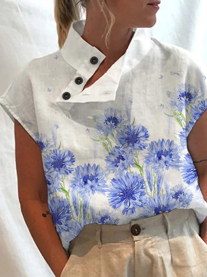 Clara - Dames Top - Vrolijke Print voor een Speelse Look