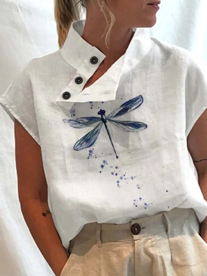 Clara - Dames Top - Vrolijke Print voor een Speelse Look