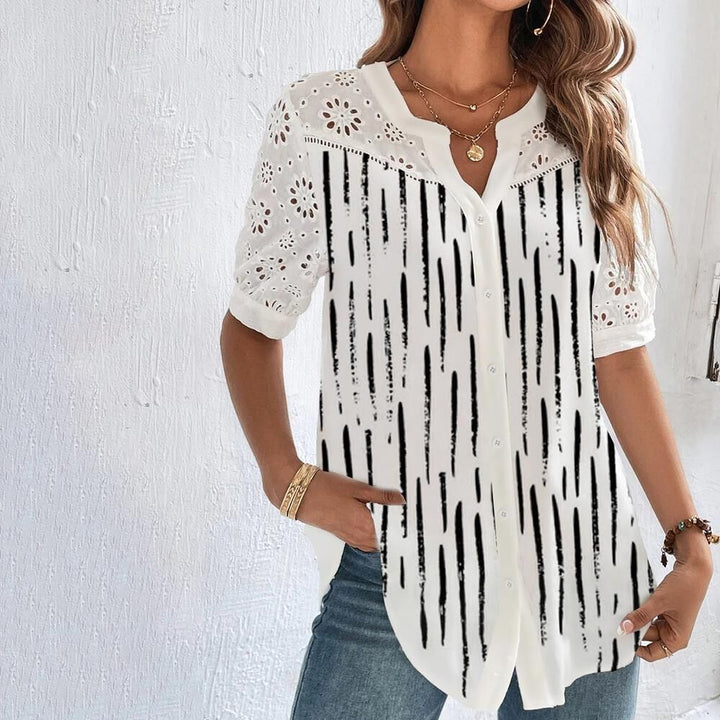 Jasmijn - Dames Blouse - Vrolijk Design voor een Speelse Look