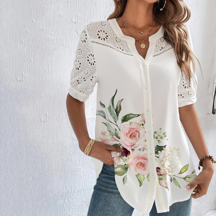Jasmijn - Dames Blouse - Vrolijk Design voor een Speelse Look