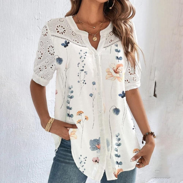 Jasmijn - Dames Blouse - Vrolijk Design voor een Speelse Look