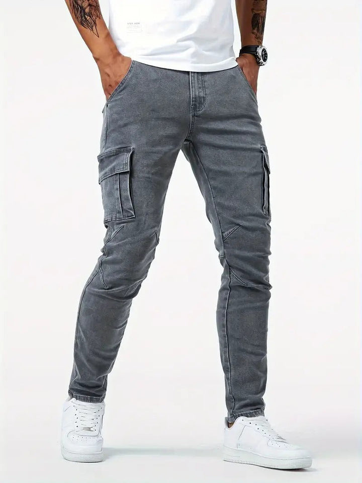 Heren cargo broek stretch denim – Tijdloze jeanslook met functioneel comfort voor elke dag