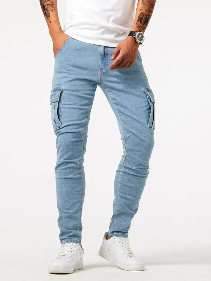 Heren cargo broek stretch denim – Tijdloze jeanslook met functioneel comfort voor elke dag